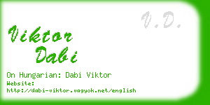 viktor dabi business card